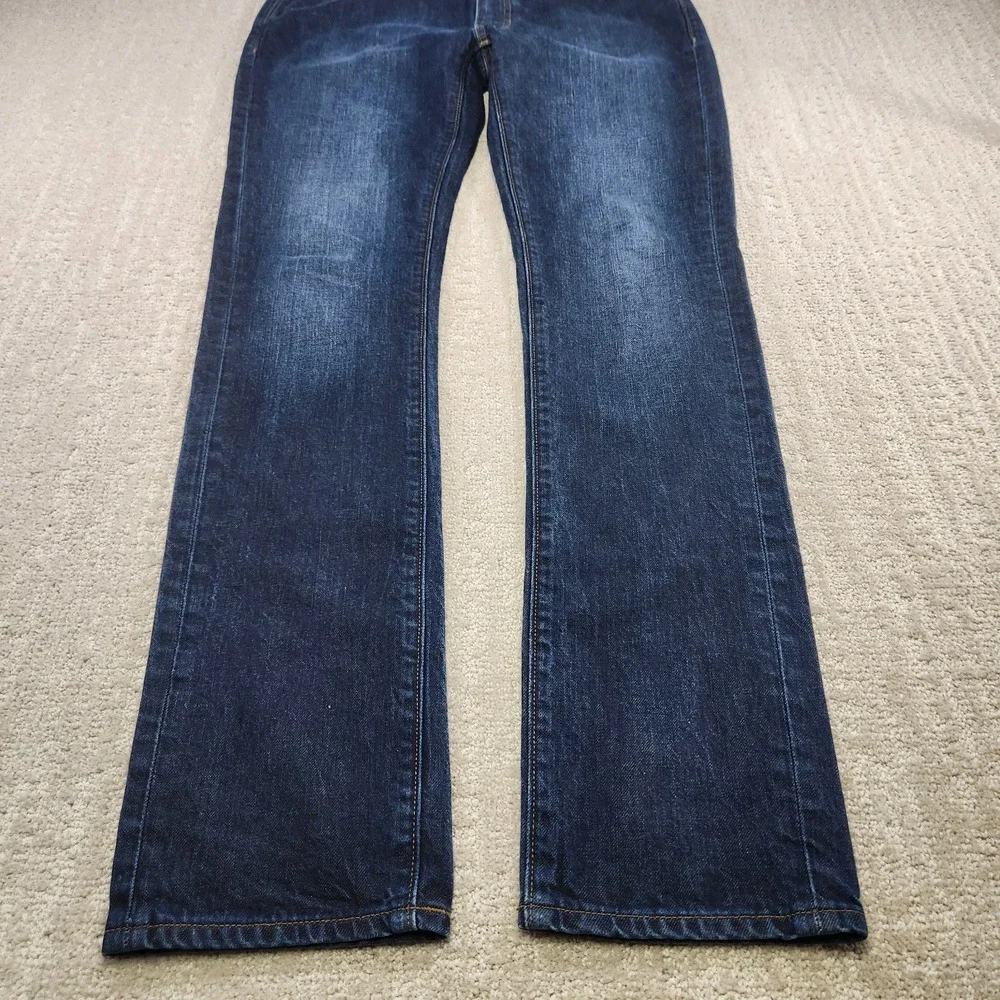 J Crew Jeans Men 32X34 Slim Vintage Flex Tapered Blue Denim Dark Wash Stretch